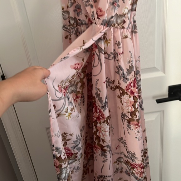 Pink Floral Maxi Dress - Size 0XL - NWT - Picture 3 of 6